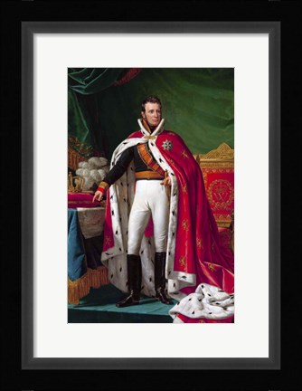 Framed Portrait King William I of the Netherlands Print