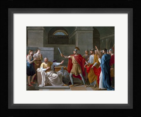 Framed King Wamba renouncing the Crown Print