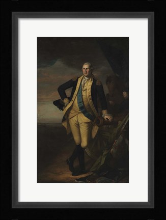 Framed George Washington after the Battle of Princeton Print