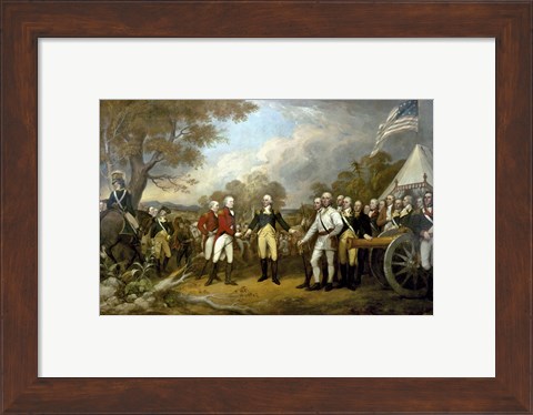 Framed Surrender of British General John Burgoyne Print