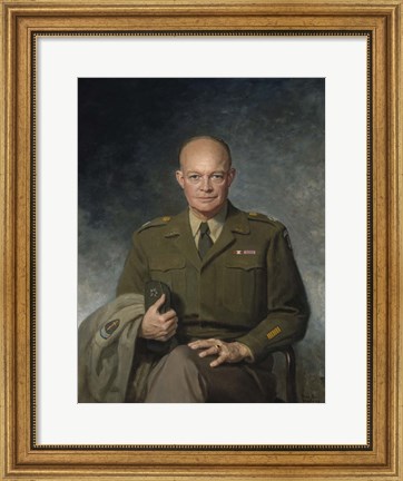 Framed Dwight D Eisenhower, 34th US President Print