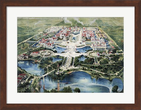Framed Birdseye view of the Pan-American Exposition held in Buffalo, New York Print