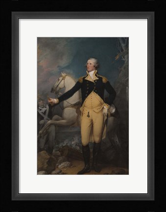 Framed General George Washington after the Battle of Assunpink Creek Print