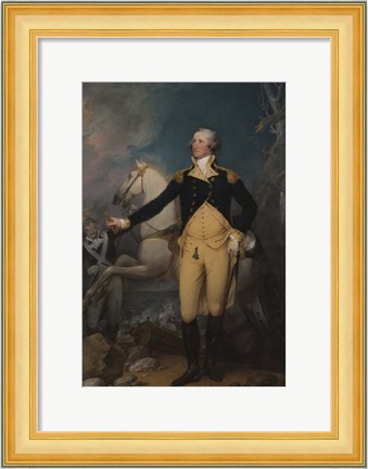 Framed General George Washington after the Battle of Assunpink Creek Print