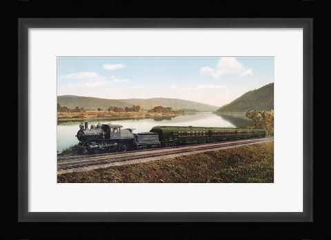 Framed Black Diamond Express Train Print