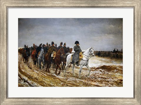 Framed Napoleon Bonaparte returning from Soissons after the Battle of Laon Print
