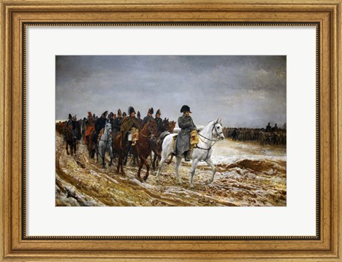 Framed Napoleon Bonaparte returning from Soissons after the Battle of Laon Print