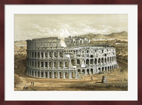 Framed Coliseum at Rome, circa 1872 Print