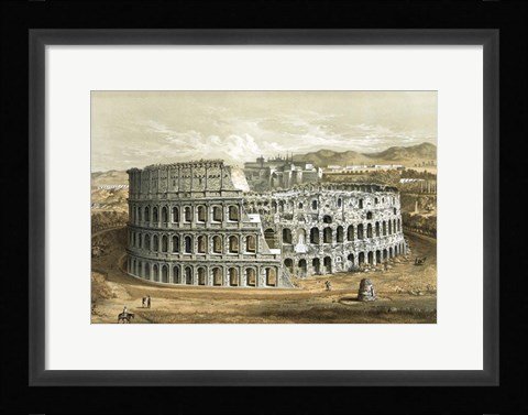Framed Coliseum at Rome, circa 1872 Print