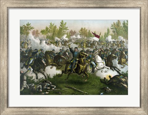 Framed Battle of Cedar Creek, circa 1864 Print