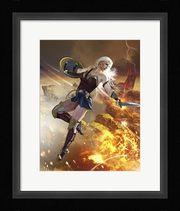 Framed Wonder Woman, Blond Hair Print