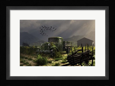 Framed Abandoned Run-Down Farm Print