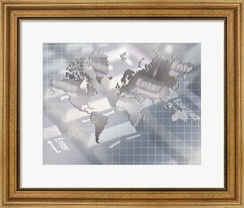 Framed Technology Composition Print
