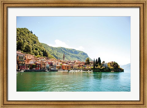 Framed Lake Como Village I Print