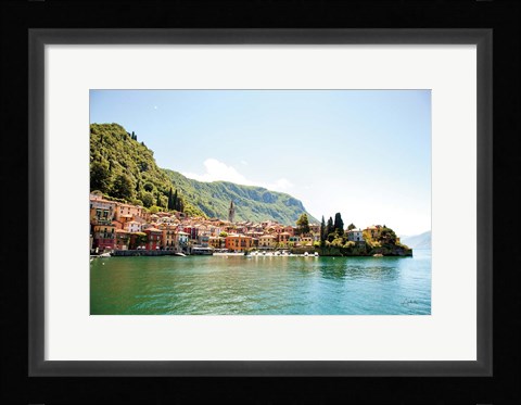 Framed Lake Como Village I Print