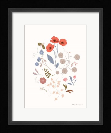Framed Fleurette III Print