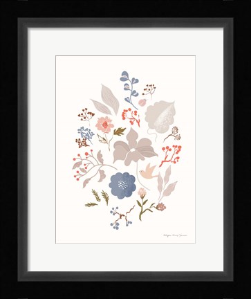 Framed Fleurette II Print