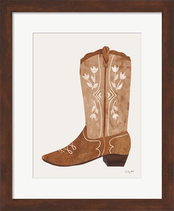 Framed Western Cowgirl Boot IV Print