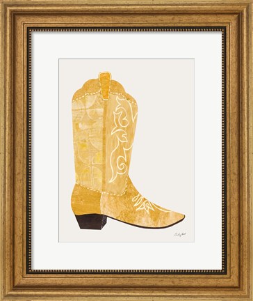 Framed Western Cowgirl Boot I Print