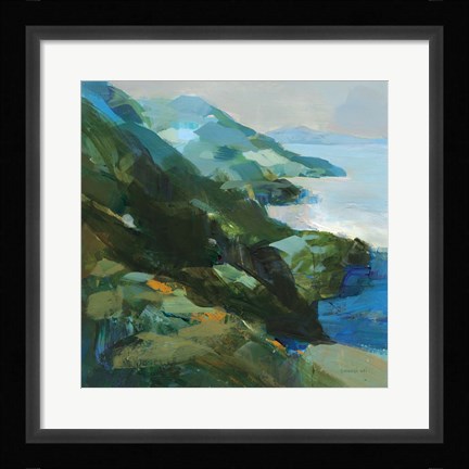 Framed Rocky Shoreline I Print