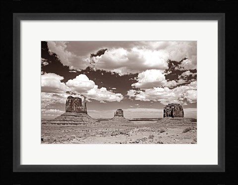 Framed Monument Valley III Sepia Print