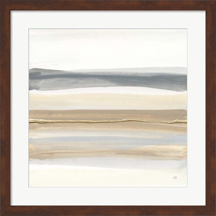 Framed Gray and Sand I Print