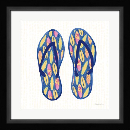 Framed Laguna Flipflops III Print