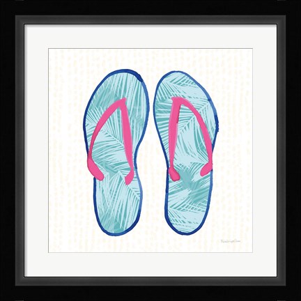 Framed Laguna Flipflops II Print