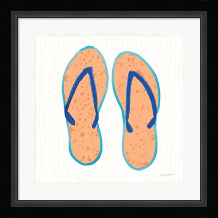 Framed Laguna Flipflops I Print