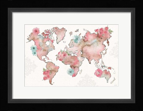 Framed Vintage Travel I Print