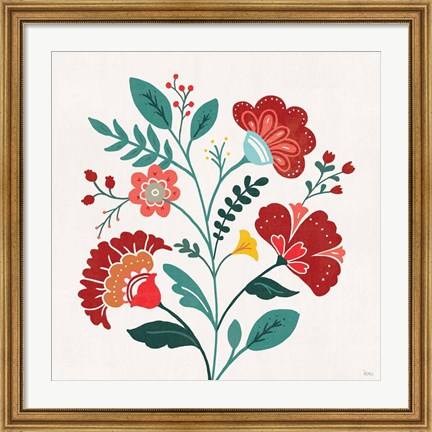 Framed Floral Style III Print