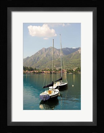 Framed Lake Como Boats I Print