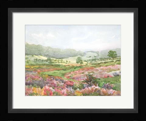 Framed Field of Flowers Print