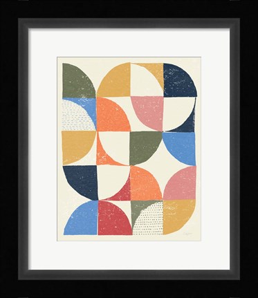 Framed Colorful Night Sky I Retro Print