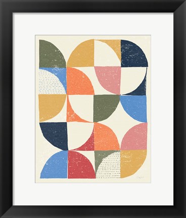 Framed Colorful Night Sky I Retro Print