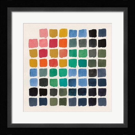 Framed Retro Color Chart Print