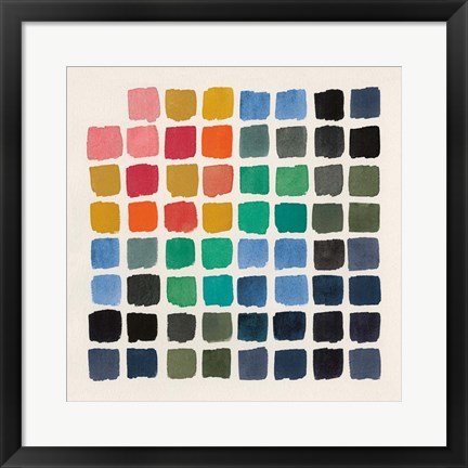 Framed Retro Color Chart Print