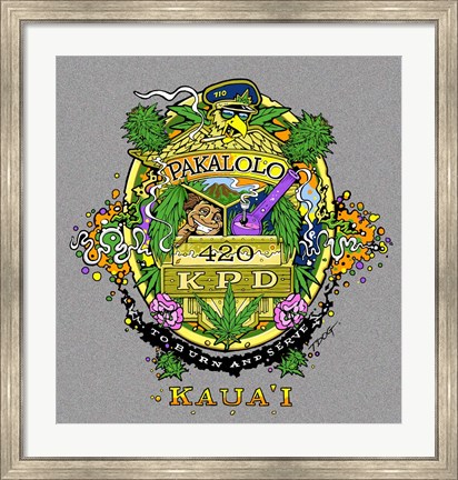 Framed Pakalolo KPD Badge Print