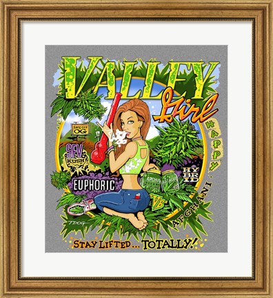 Framed Valley Girl Strain Tribute Print