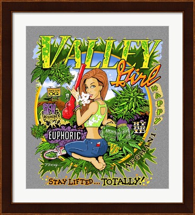 Framed Valley Girl Strain Tribute Print