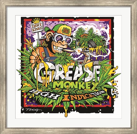 Framed Grease Monkey Tshirt Print