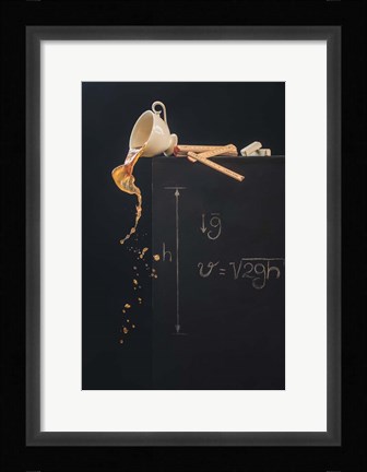 Framed Study With Free Fall Print