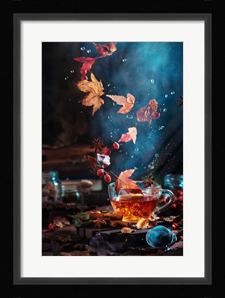 Framed Briar Tea With Autumn Swirl Print