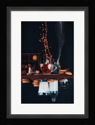 Framed Upside And Down Again (With Coffee) Print