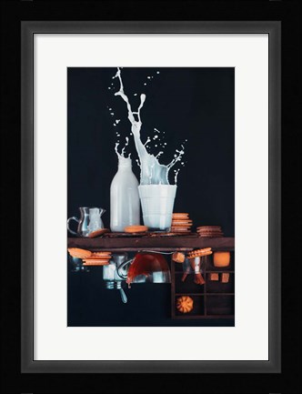 Framed Upside And Down Again (With Milk) Print