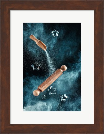 Framed Kitchen Mess: Star-Shaped Cookies Print