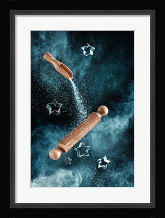 Framed Kitchen Mess: Star-Shaped Cookies Print