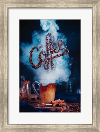 Framed Smell The Coffee Print