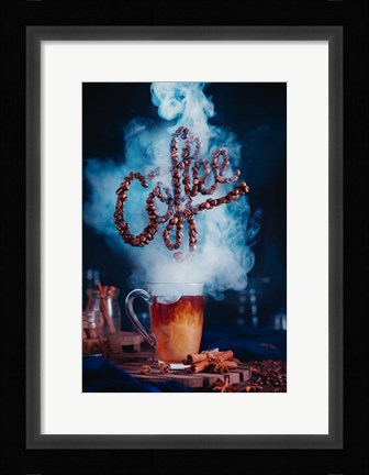 Framed Smell The Coffee Print