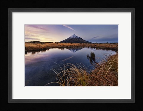 Framed Mount Taranaki: Morning Breeze Print